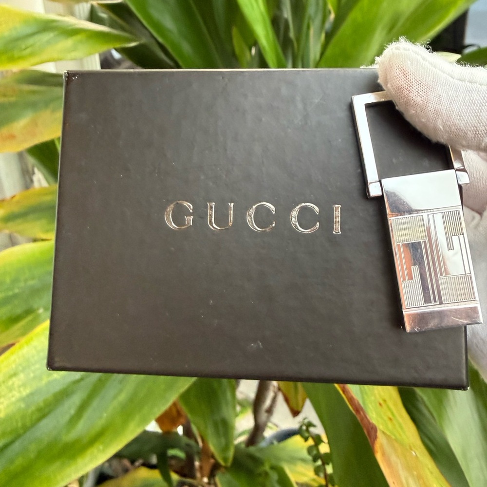 Gucci GUCCI Double G Keychain Key Ring Silver 925 Made in Italy 48 grams